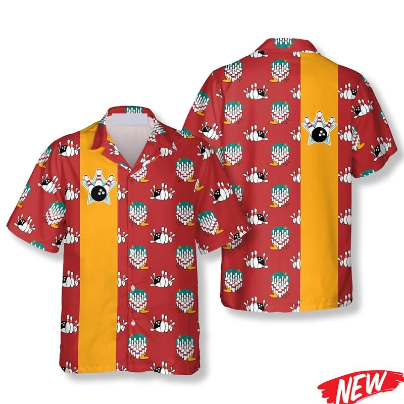 Camisa hawaiana clásica con es - Short Sleeve Bowling Shirt Retro reseña y precio