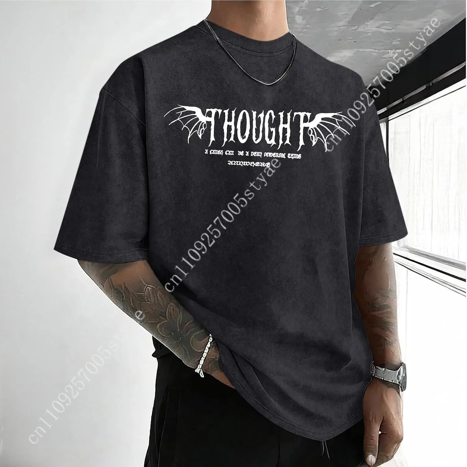 Camiseta de hombre con efecto  - Acid Wash Vintage Graphic T Shirt reseña y precio
